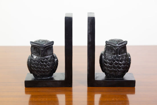 Black Book Ends With Owls