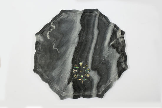 Set of three Black Marble Trays