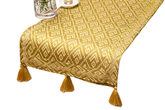 Patola runner with delicate embroidery.