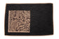 Black jute linen  placemats with black linen printed napkins.