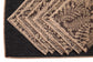 Black jute linen  placemats with black linen printed napkins.