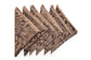 Black linen printed dinner napkin with delicate embroidery.
