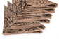 Black linen printed dinner napkin with delicate embroidery.