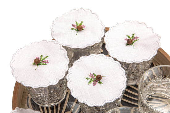 Linen glass covers