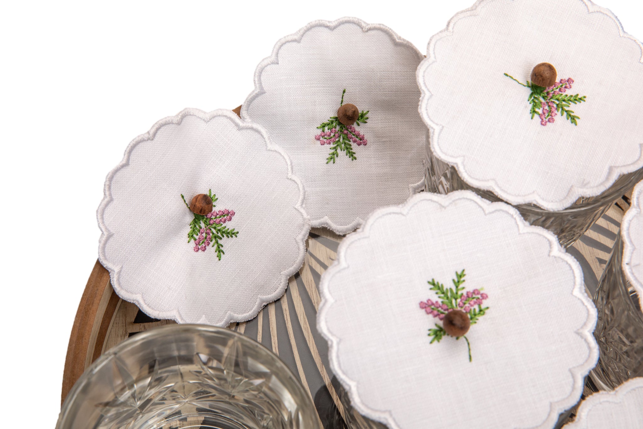Linen glass covers