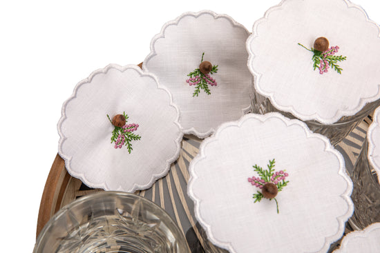 Linen glass covers