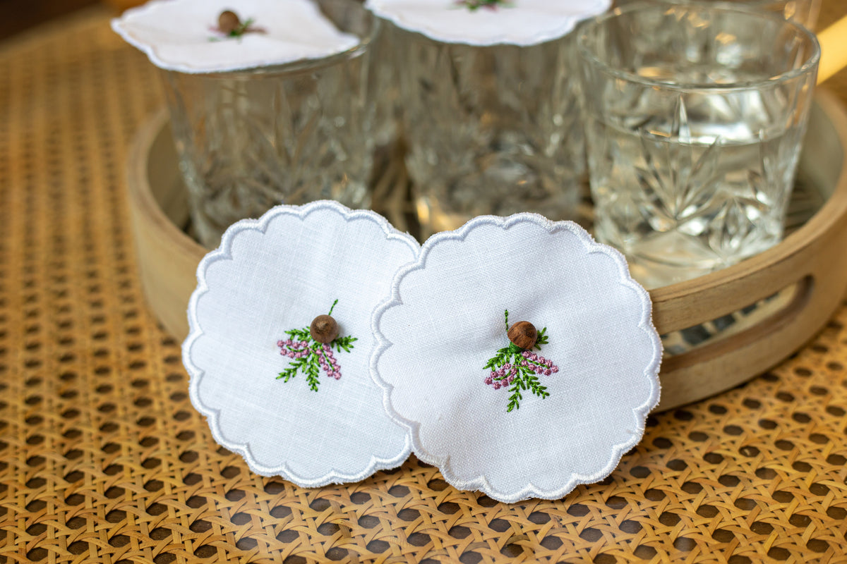 Linen glass covers