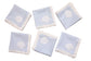 Blue and white striped linen embroidered cocktail napkins