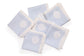 Blue and white striped linen embroidered cocktail napkins