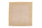Natural linen cocktail napkins with delicate  gold embroidery.