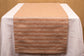 Rust and silver  striped linen runner.