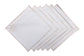 Powder blue linen silver maple leaf embroidered cocktail napkin.