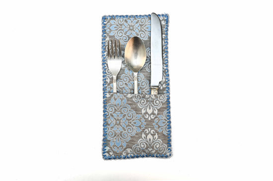 Printed cutlery holders.