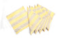 Yellow chevron print linen cocktail napkins.