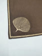 Gold  printed linen cocktail napkins. [available in 2 colours]