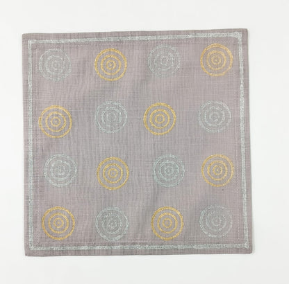 Linen block printed cocktail napkins.[3 colours available]