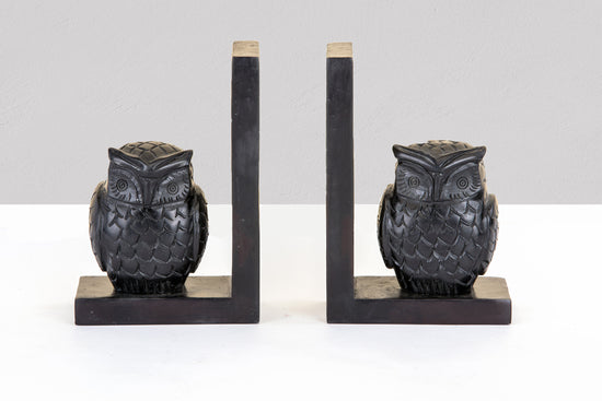 Black Book Ends With Owls