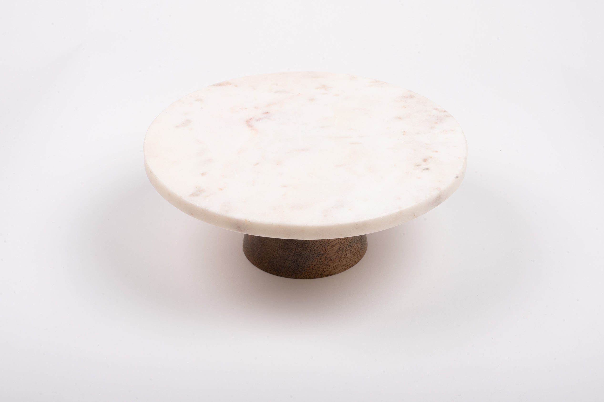 NikkisPride Marble Cake Stand With Wooden Base - directcreate.com