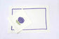White Linen Placemats With Purple Embroidery And Napkins With Embroidered Hydrangea